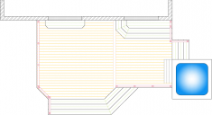 Deck layout plan for a large single level deck.