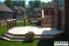 Right side view of a large 2-level deck.