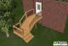 3D render of a set of steps with 2 small landings.