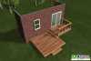 3D render of a medium size 2-level deck.